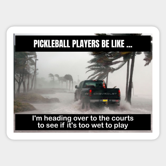 Pickleball - Courts Are Too Wet to Play Sticker by numpdog